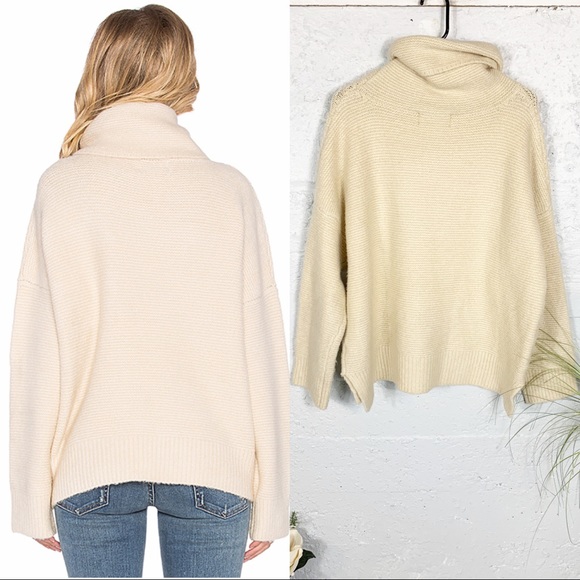 J.O.A Chunky Turtleneck Sweater in Ivory - Picture 2 of 8